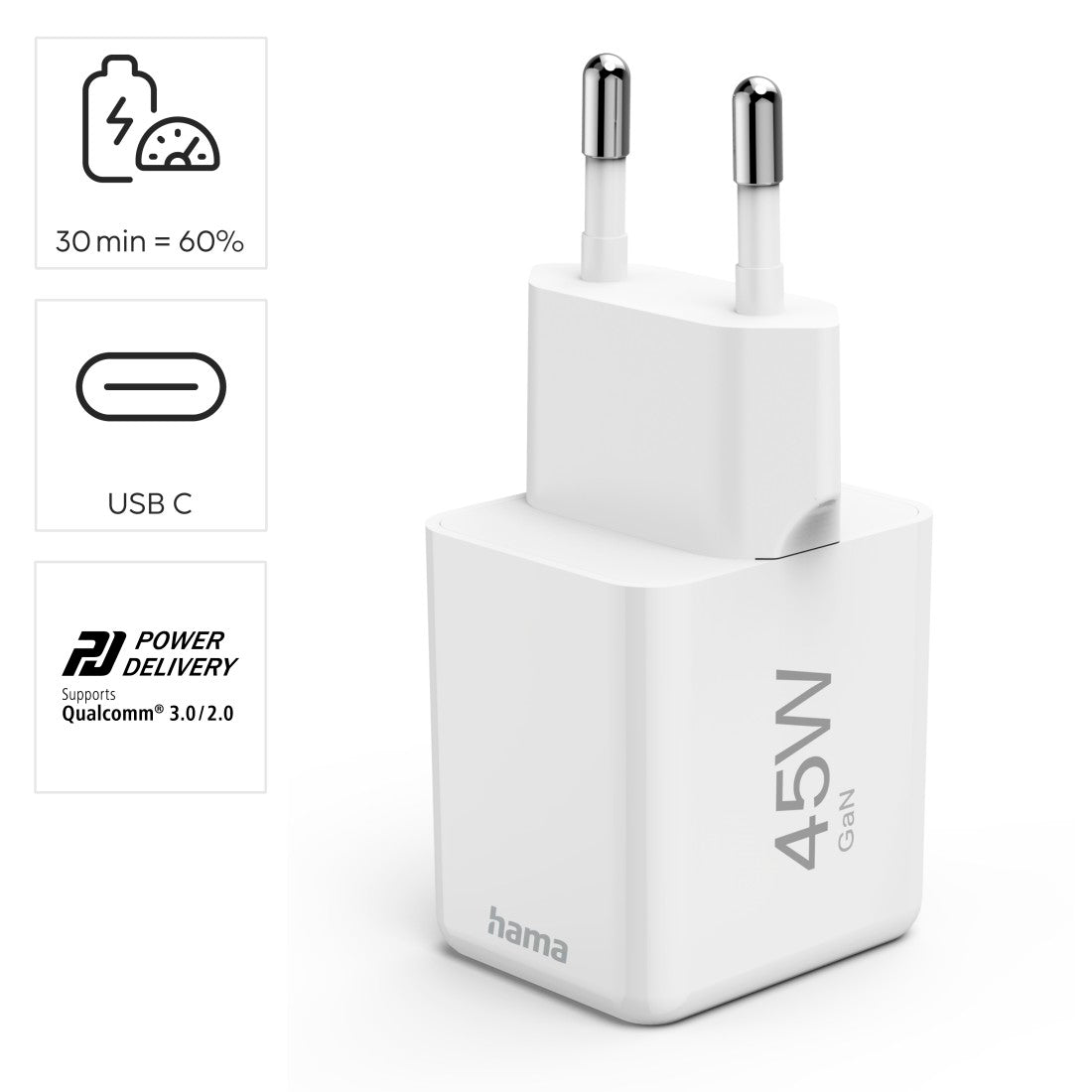 Carregador 45W USB-C hama (00201983)