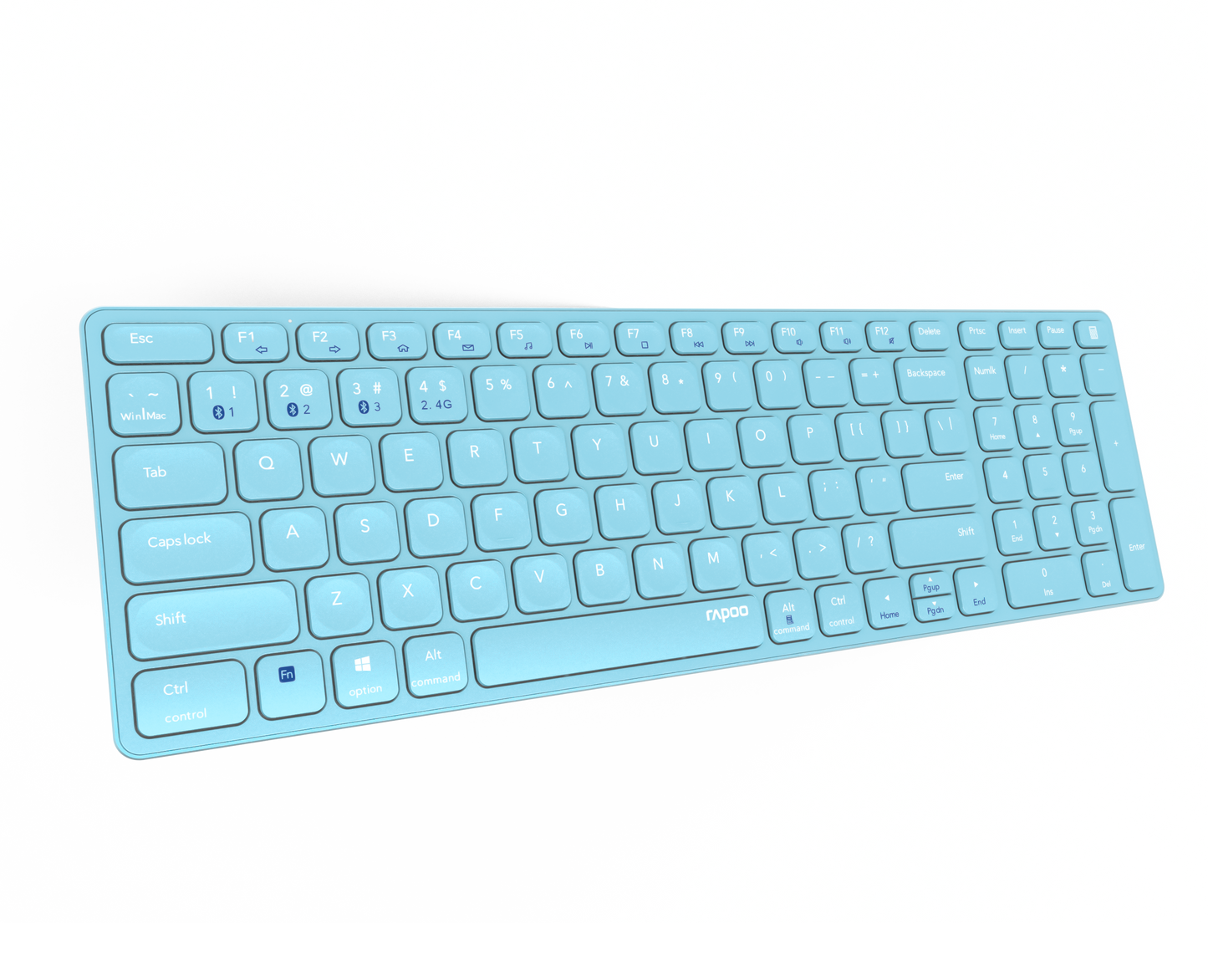 Teclado Rapoo E9700M Multi-mode Wireless Ultra-slim PT Azul