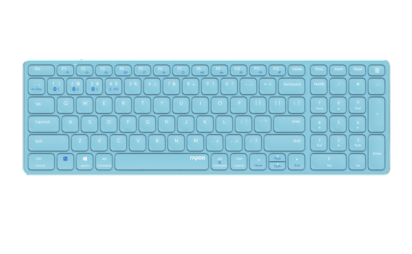 Teclado Rapoo E9700M Multi-mode Wireless Ultra-slim PT Azul