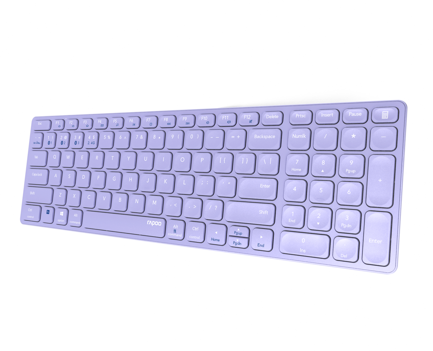 Teclado Rapoo E9700M Multi-mode Wireless Ultra-slim PT Roxo