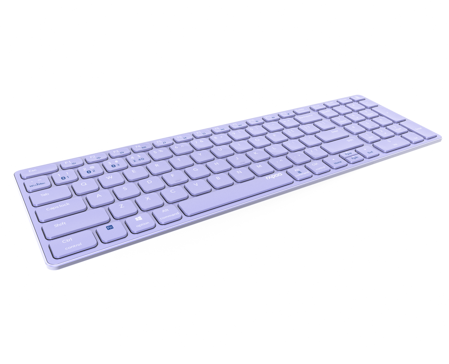 Teclado Rapoo E9700M Multi-mode Wireless Ultra-slim PT Roxo