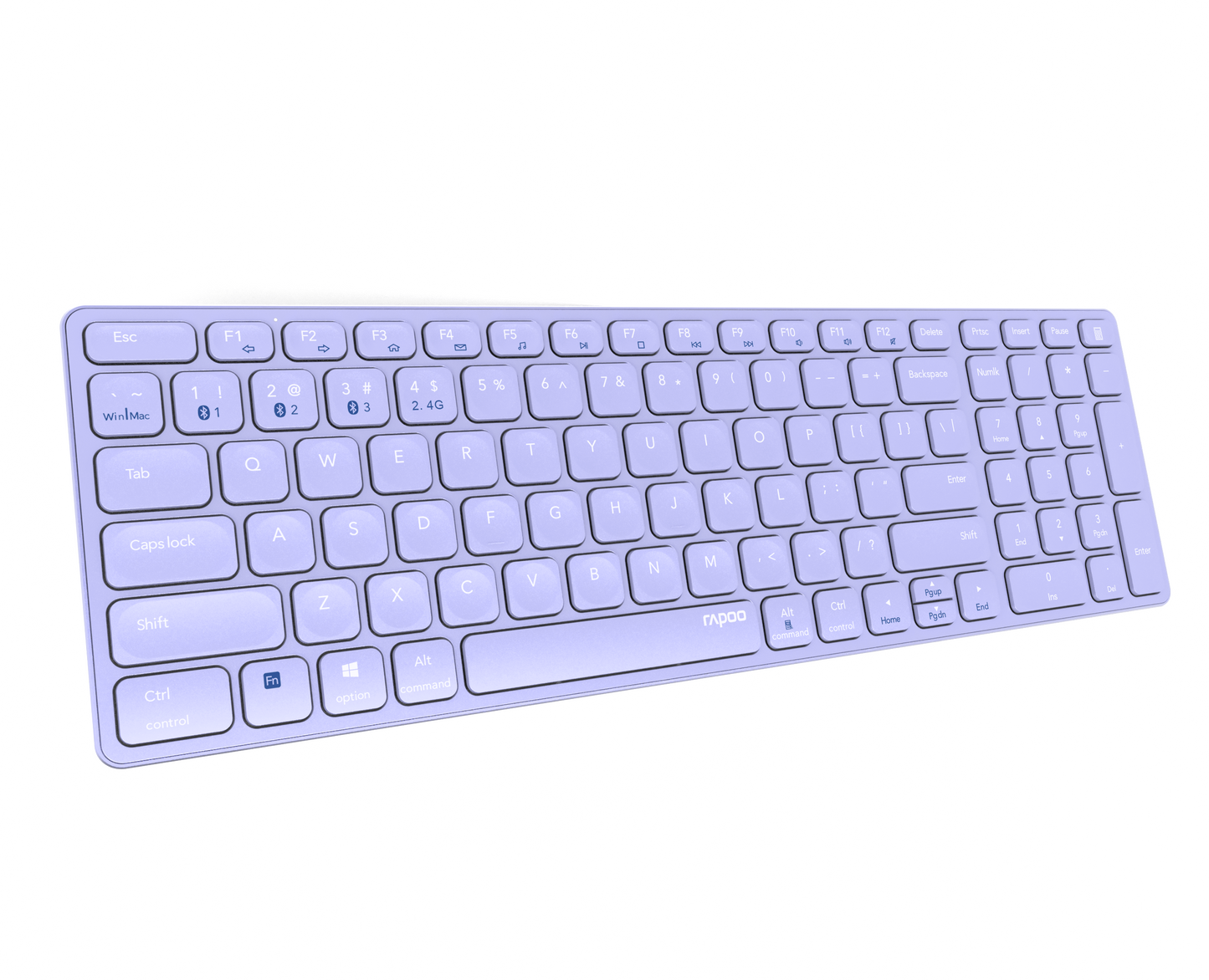 Teclado Rapoo E9700M Multi-mode Wireless Ultra-slim PT Roxo