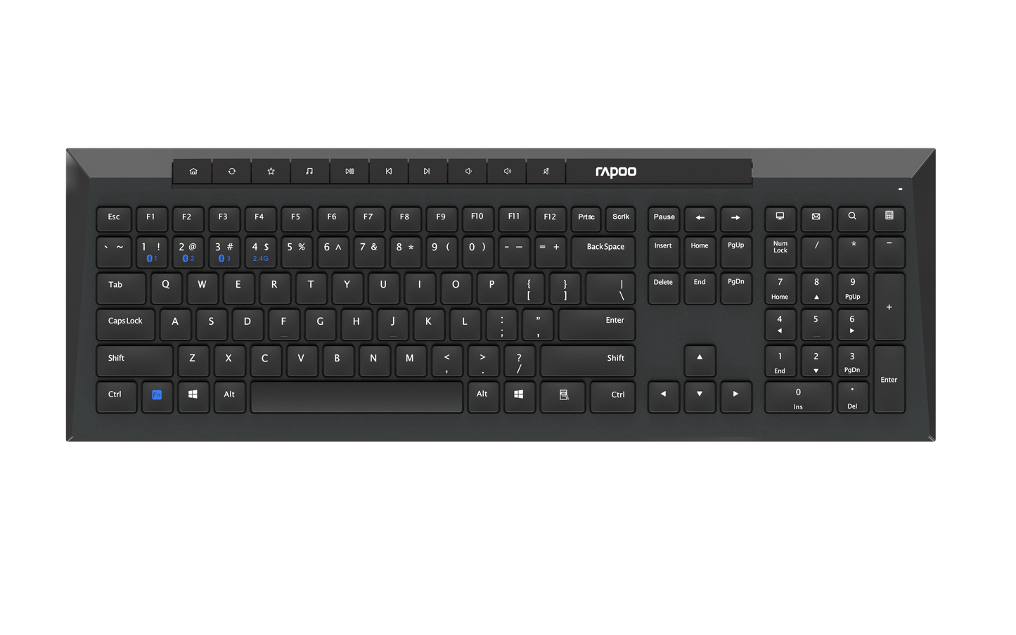Teclado + Rato rapoo 8210M (wireless - 1600dpi - teclado numérico)