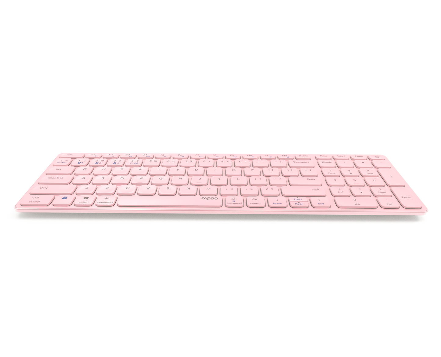 Teclado Rapoo E9700M Multi-mode Wireless Ultra-slim PT Rosa