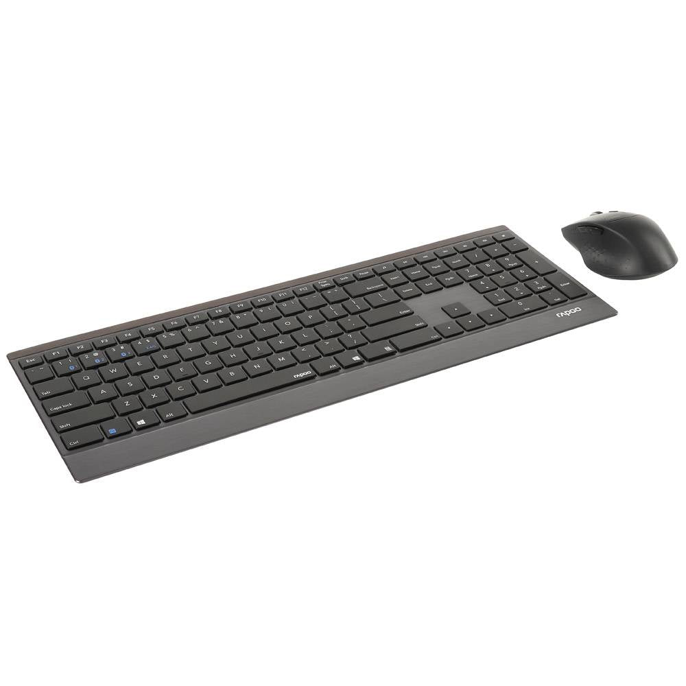Teclado + Rato rapoo 9500M (Bluetooth - 1600 dpi - Ótico - PT) Rapoo