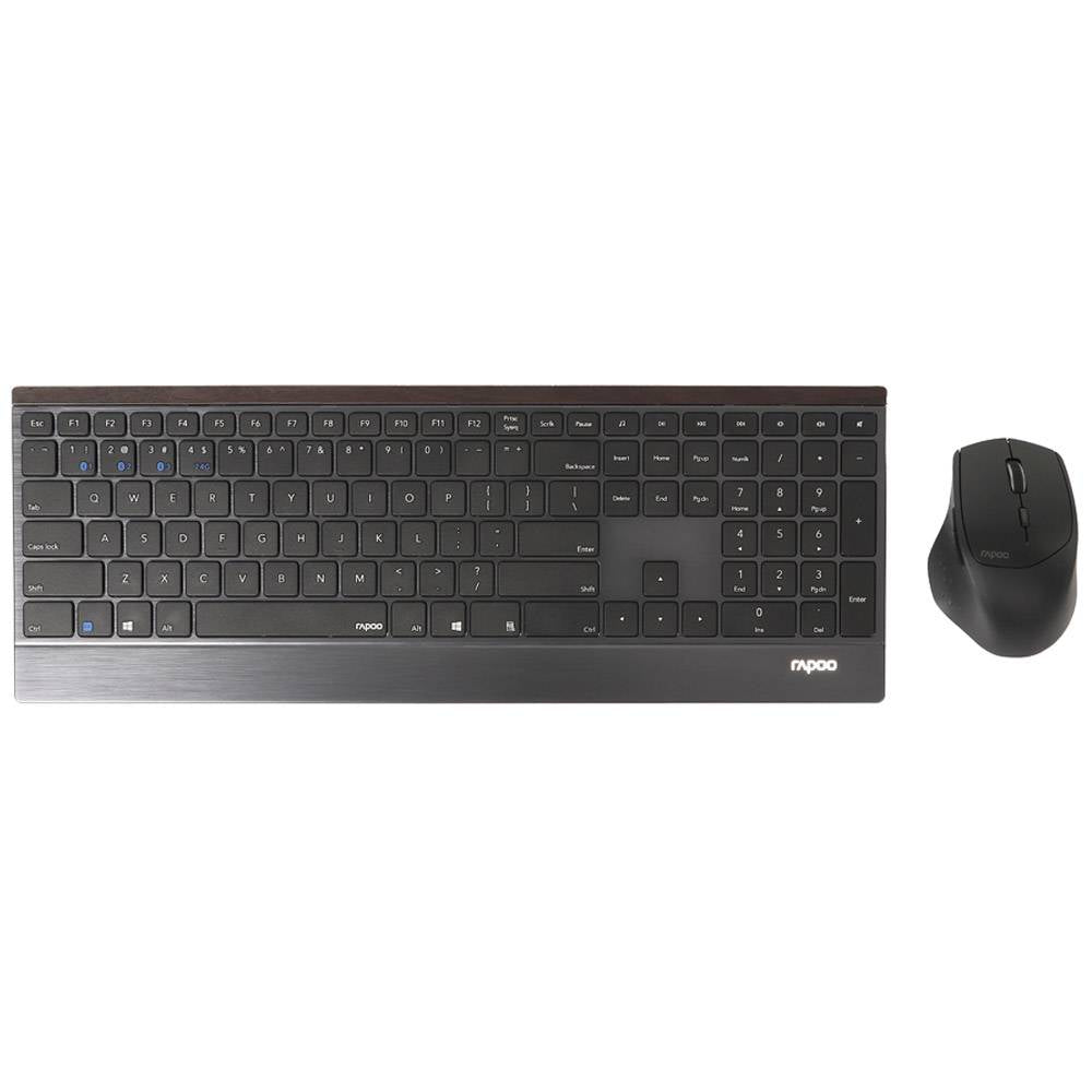 Teclado + Rato rapoo 9500M (Bluetooth - 1600 dpi - Ótico - PT) Rapoo