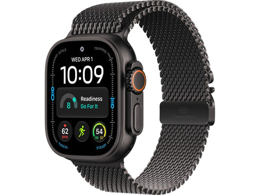 Apple Watch Ultra 4 GPS + Cellular 49mm Preto Titânio com Preto Titânio Milanese Loop