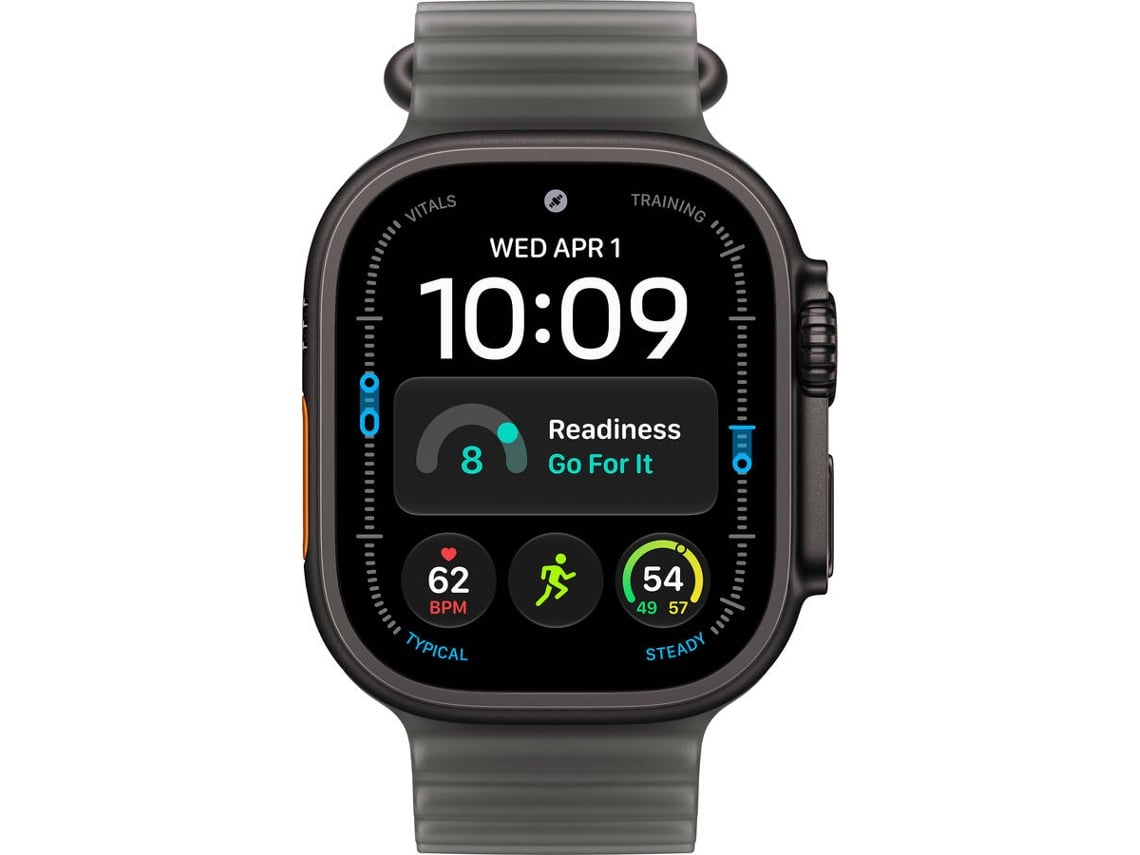 Apple Watch Ultra 4 GPS + Cellular 49mm Preto Titânio com Preto Translúcido Ocean Band