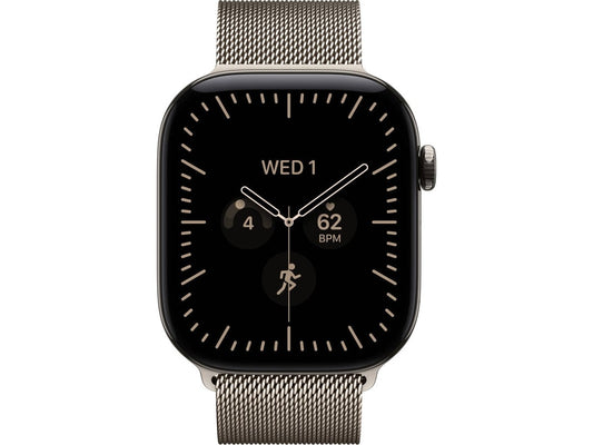Apple Watch Series 12 GPS + Cellular 42mm Titânio Natural Milanese Loop Natural