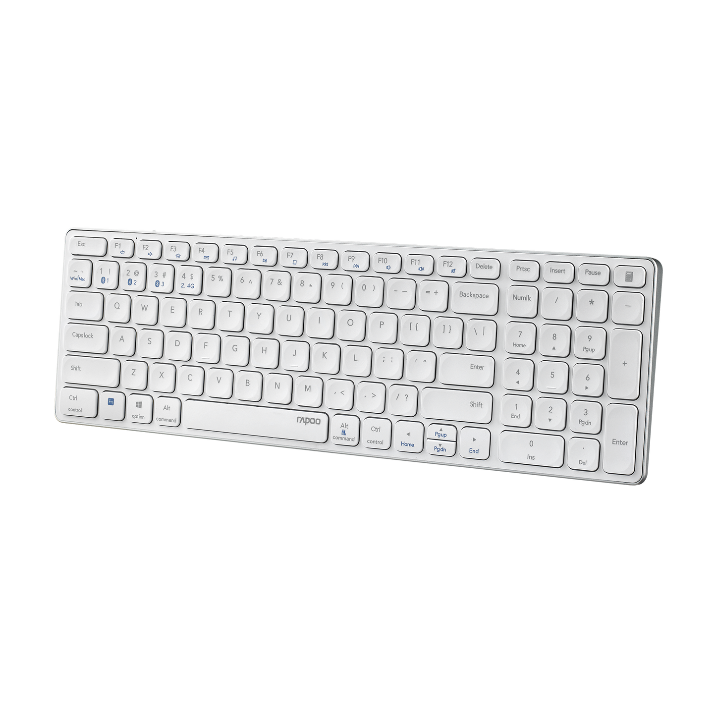 Teclado Rapoo E9700M Multi-mode Wireless Ultra-slim PT Branco