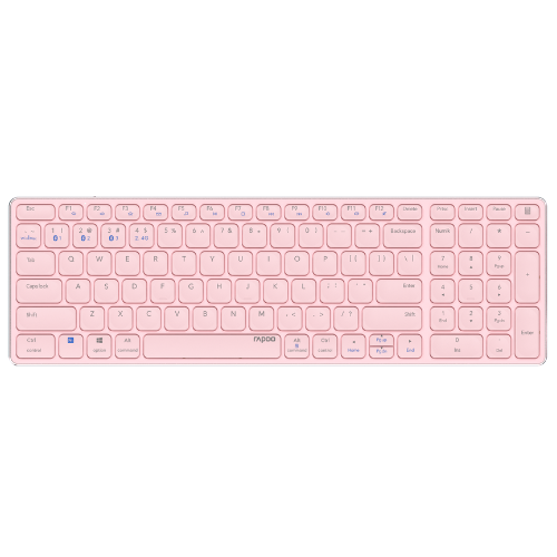 Teclado Rapoo E9700M Multi-mode Wireless Ultra-slim PT Rosa Rapoo