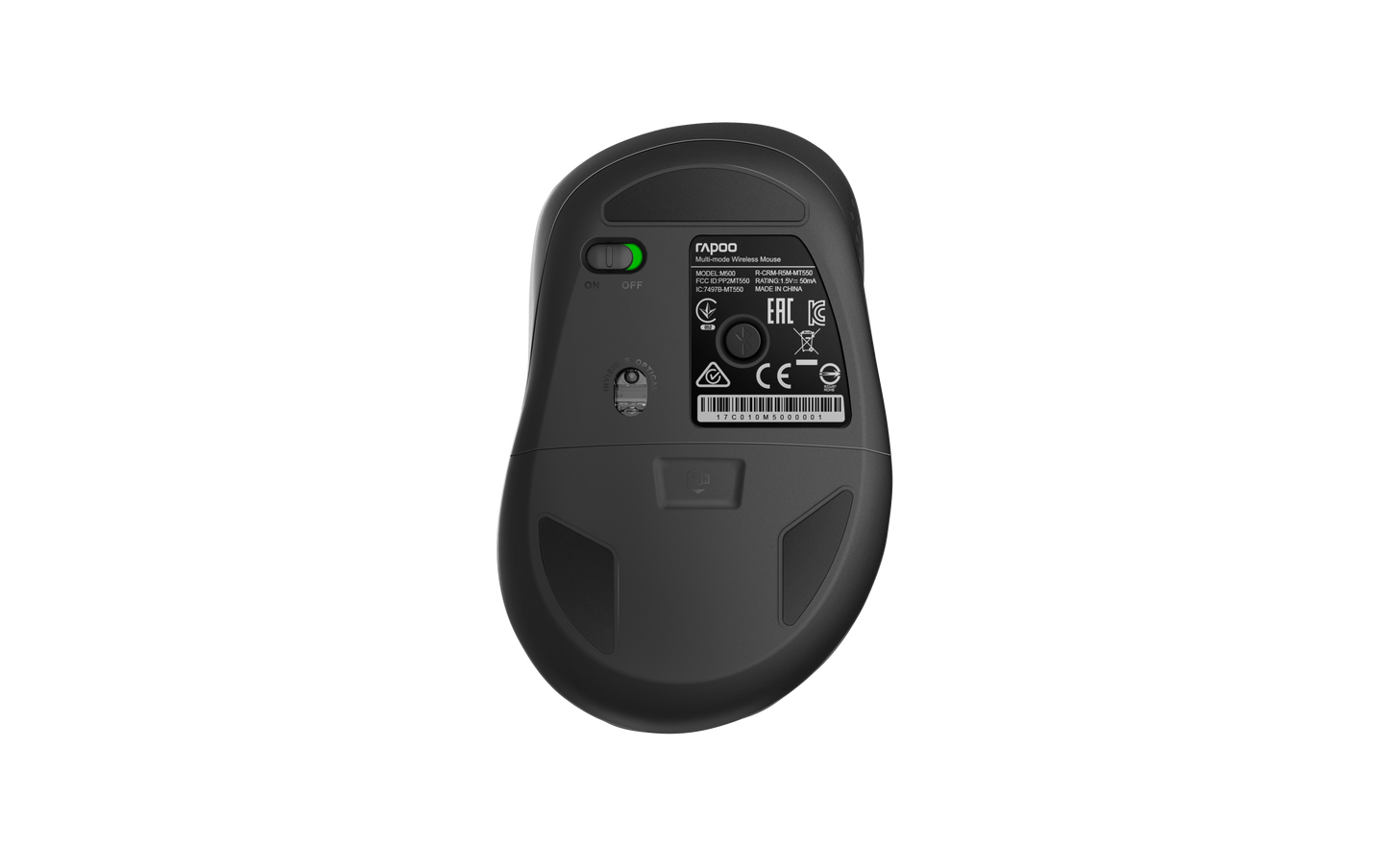 Rato Óptico Rapoo M500 Silent (Bluetooth - 1600dpi) Preto Rapoo