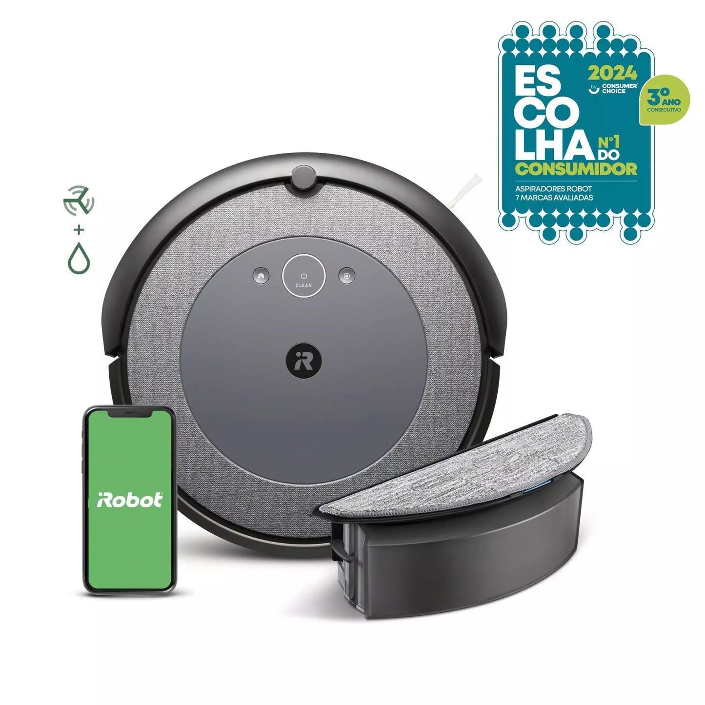 Aspirador Robot iRobot e Mopa Roomba Combo i5