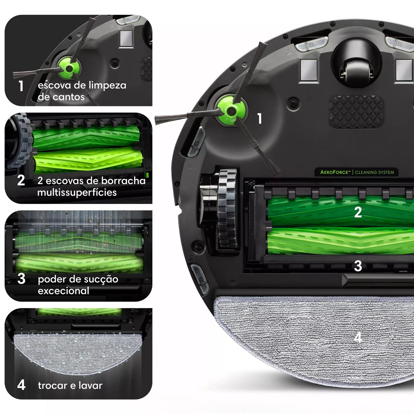 Aspirador Robot iRobot e Mopa Roomba Combo i5+