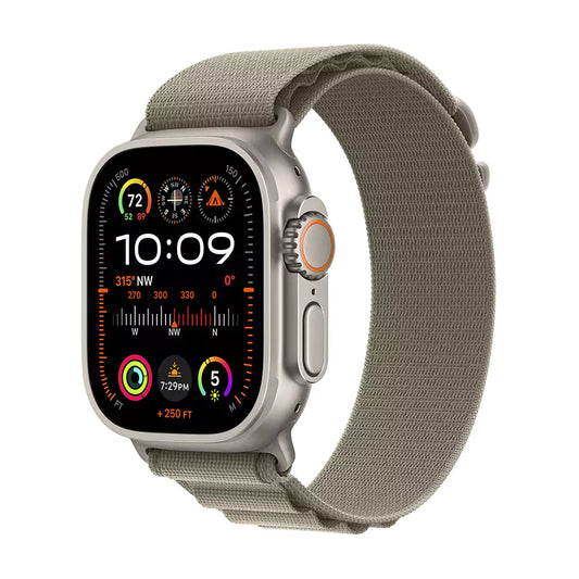 Apple Watch Ultra 2 GPS + Cellular 49mm Titânio c/ Loop Alpine Azeitona - Medium