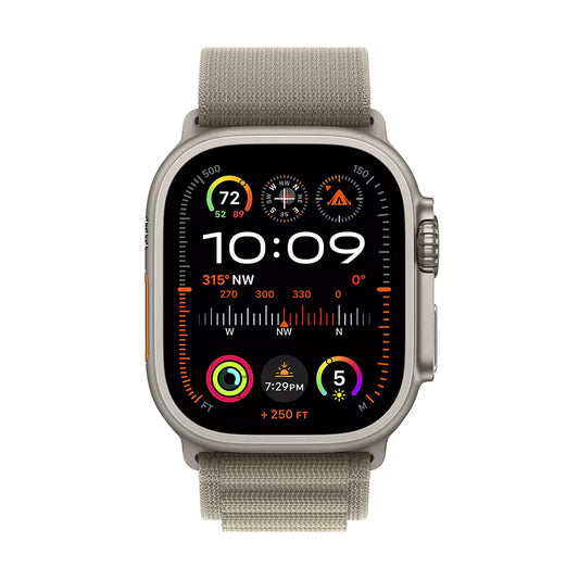 Apple Watch Ultra 2 GPS + Cellular 49mm Titânio c/ Loop Alpine Azeitona - Large