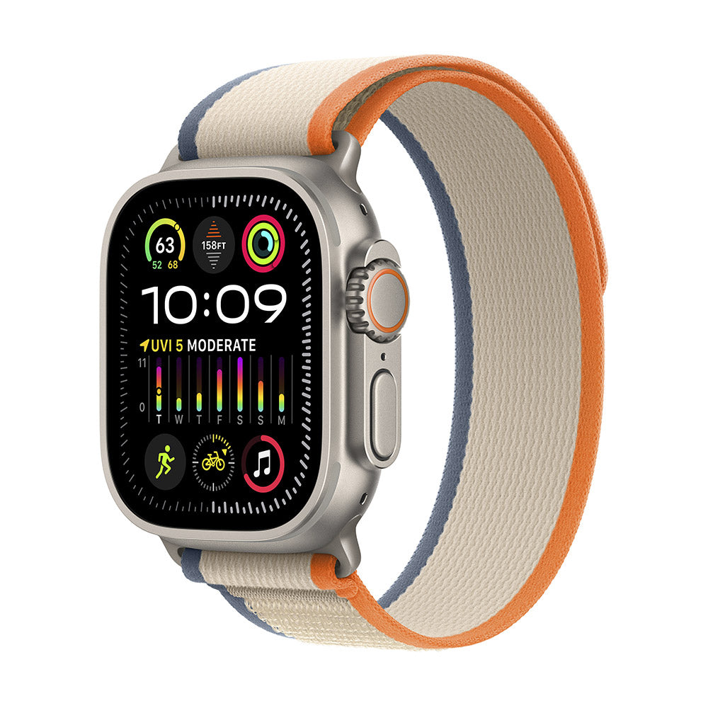 Apple Watch Ultra 2 GPS + Cellular 49mm Titânio c/ Loop Trail Laranja/Beje - Medium/Large