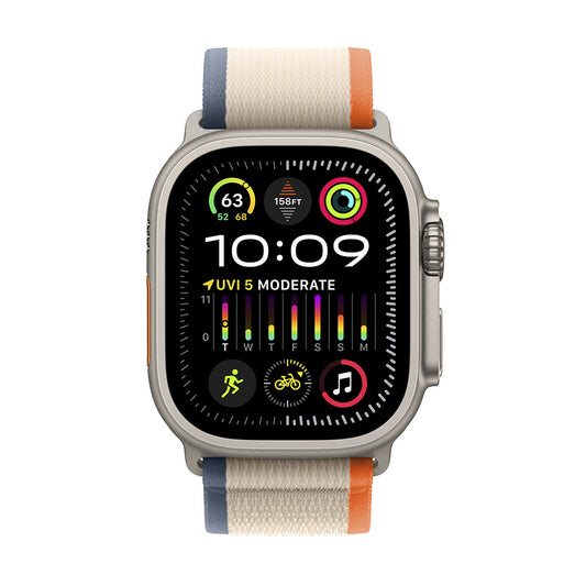 Apple Watch Ultra 2 GPS + Cellular 49mm Titânio c/ Loop Trail Laranja/Beje - Medium/Large