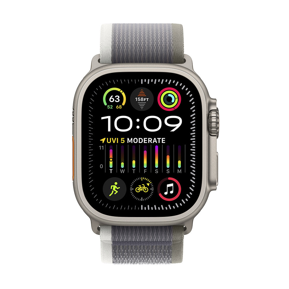 Apple Watch Ultra 2 GPS + Cellular 49mm Titânio c/ Loop Trail Verde/Cinza - Medium/Large