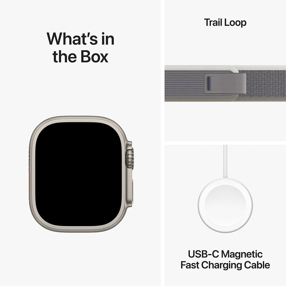 Apple Watch Ultra 2 GPS + Cellular 49mm Titânio c/ Loop Trail Verde/Cinza - Medium/Large