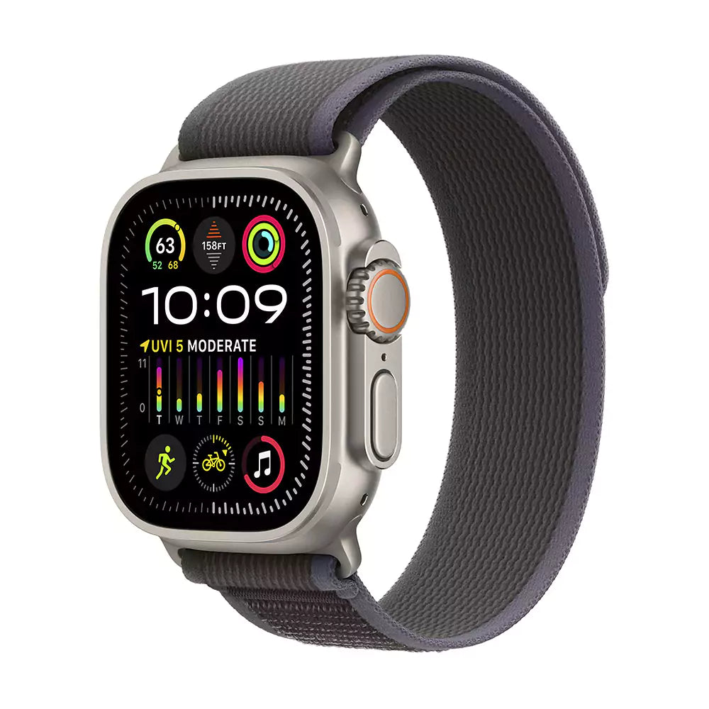 Apple Watch Ultra 2 GPS + Cellular 49mm Titânio c/ Loop Trail Azul/Preto - Small/Medium