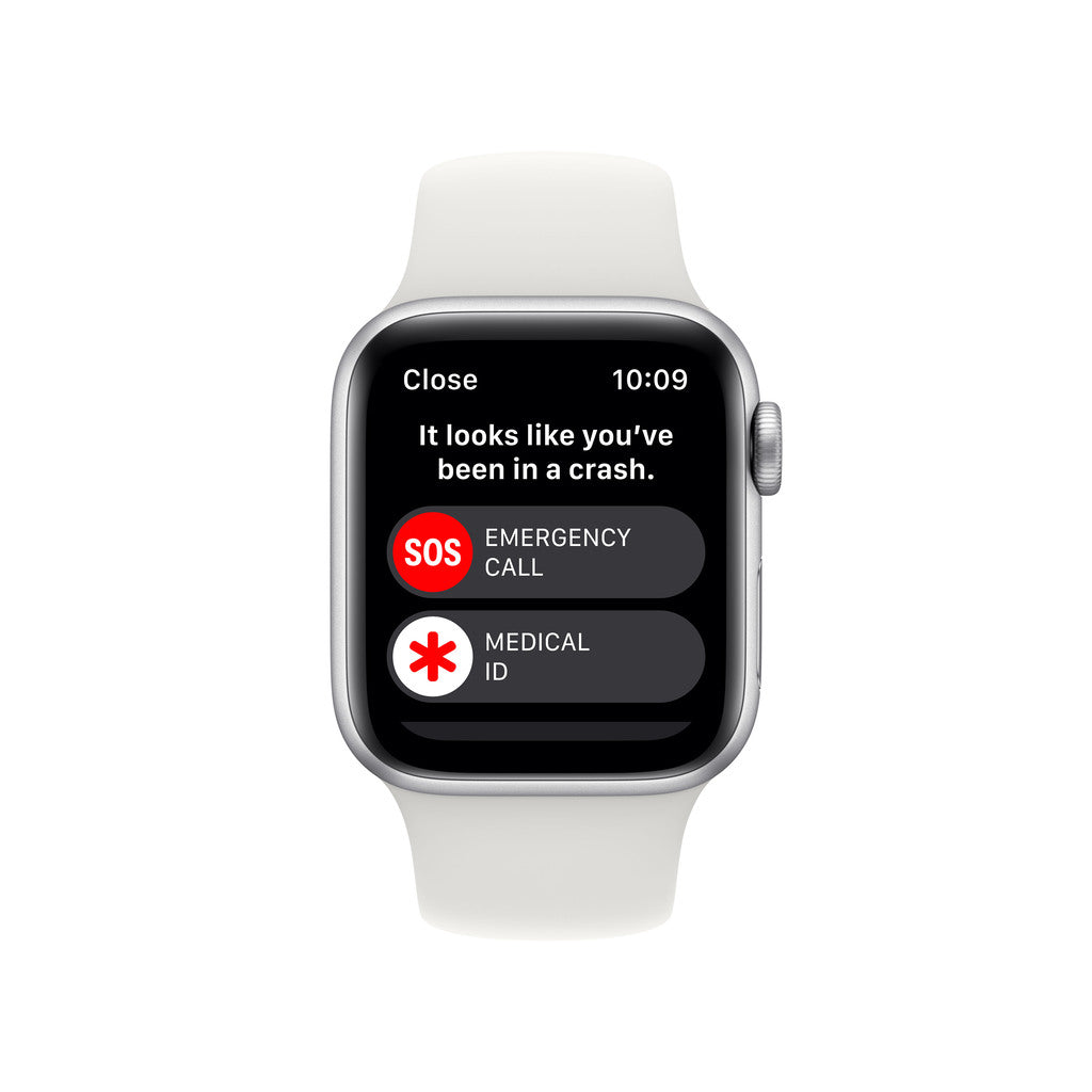 Apple Watch SE GPS + Cellular 40mm Silver Aluminium Case with White Sport Band - Regular