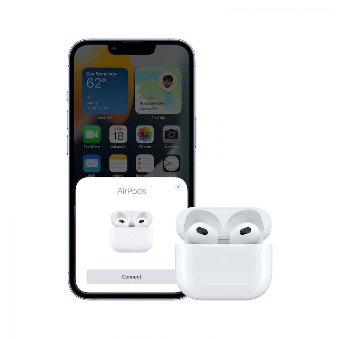 Apple AirPods (3ª Geração) caixa de carregamento Lightning