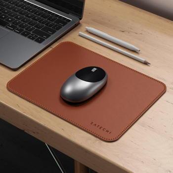 Satechi - Tapete de rato Eco-Leather (Castanho)