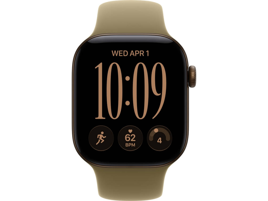 Apple Watch Series 12 GPS 46mm Bronze Escuro Alumínio com Azeitona Sport Band