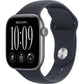 Apple Watch Series 12 GPS 42mm Cinzento Sideral Alumínio com Azul Navy Sport Band