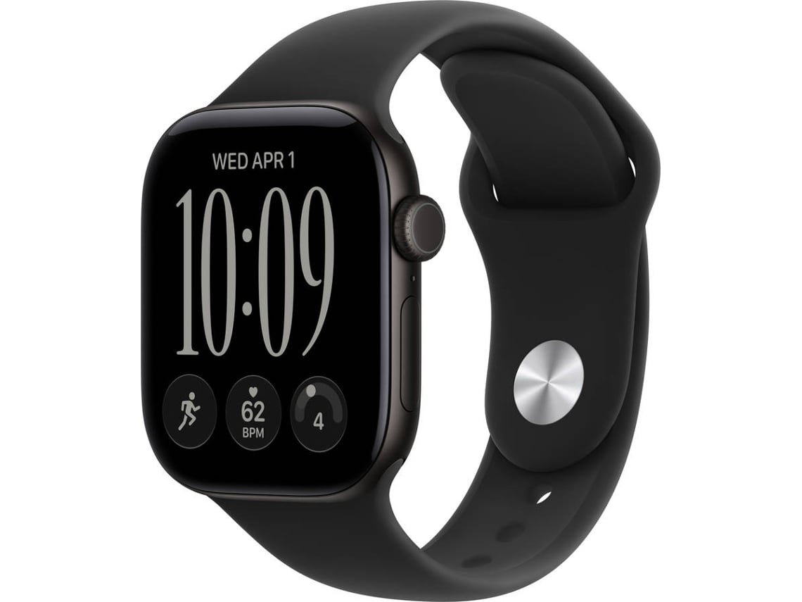 Apple Watch Series 12 GPS + Cellular 46mm Preto Alumínio com Preto Sport Band