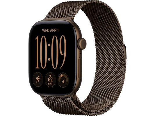 Apple Watch Series 12 GPS + Cellular 46mm Bronze Escuro Alumínio com Bronze Escuro Milanese Loop