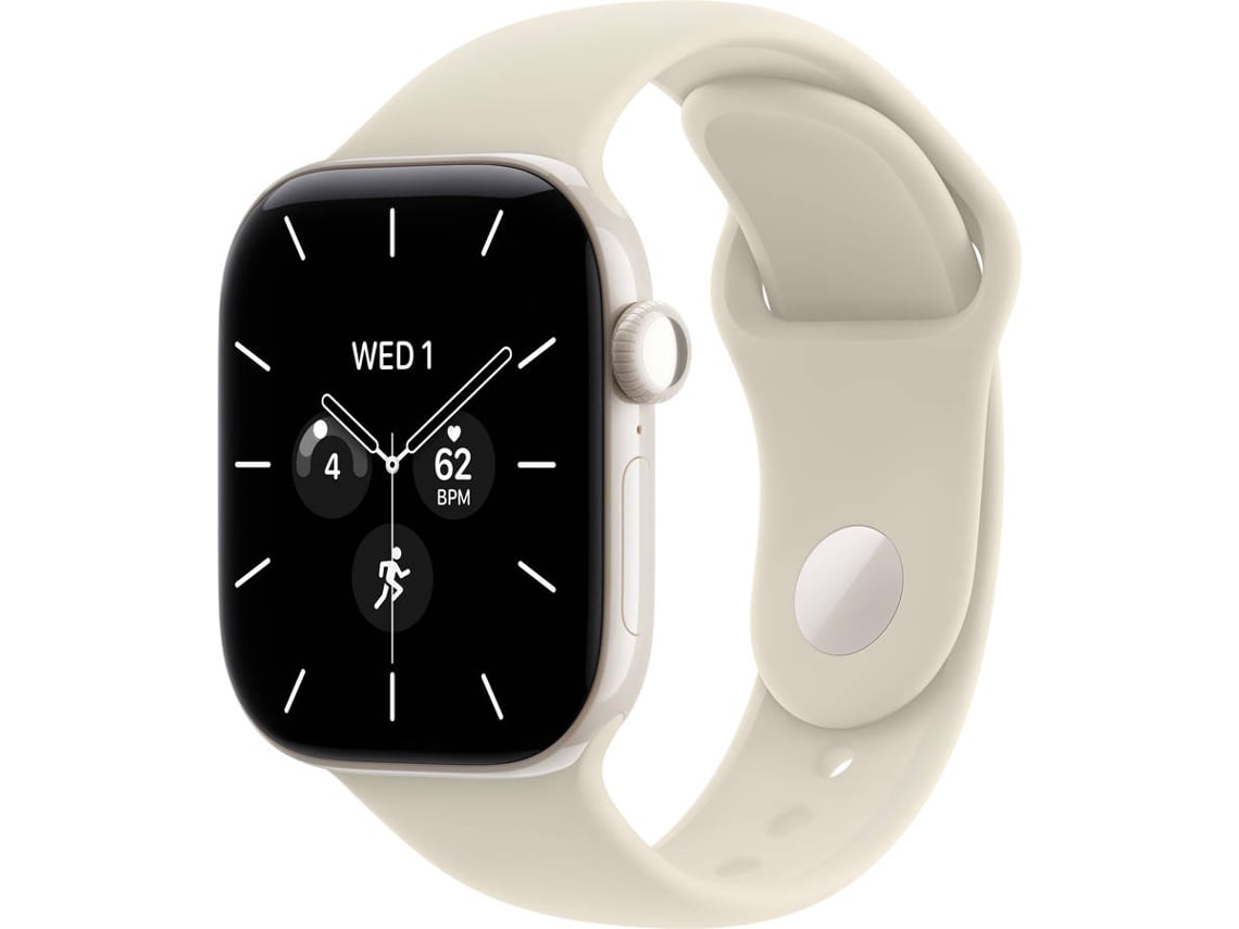 Apple Watch Series 12 GPS + Cellular 42mm Branco Pérola Cerâmica com Areia Sport Band
