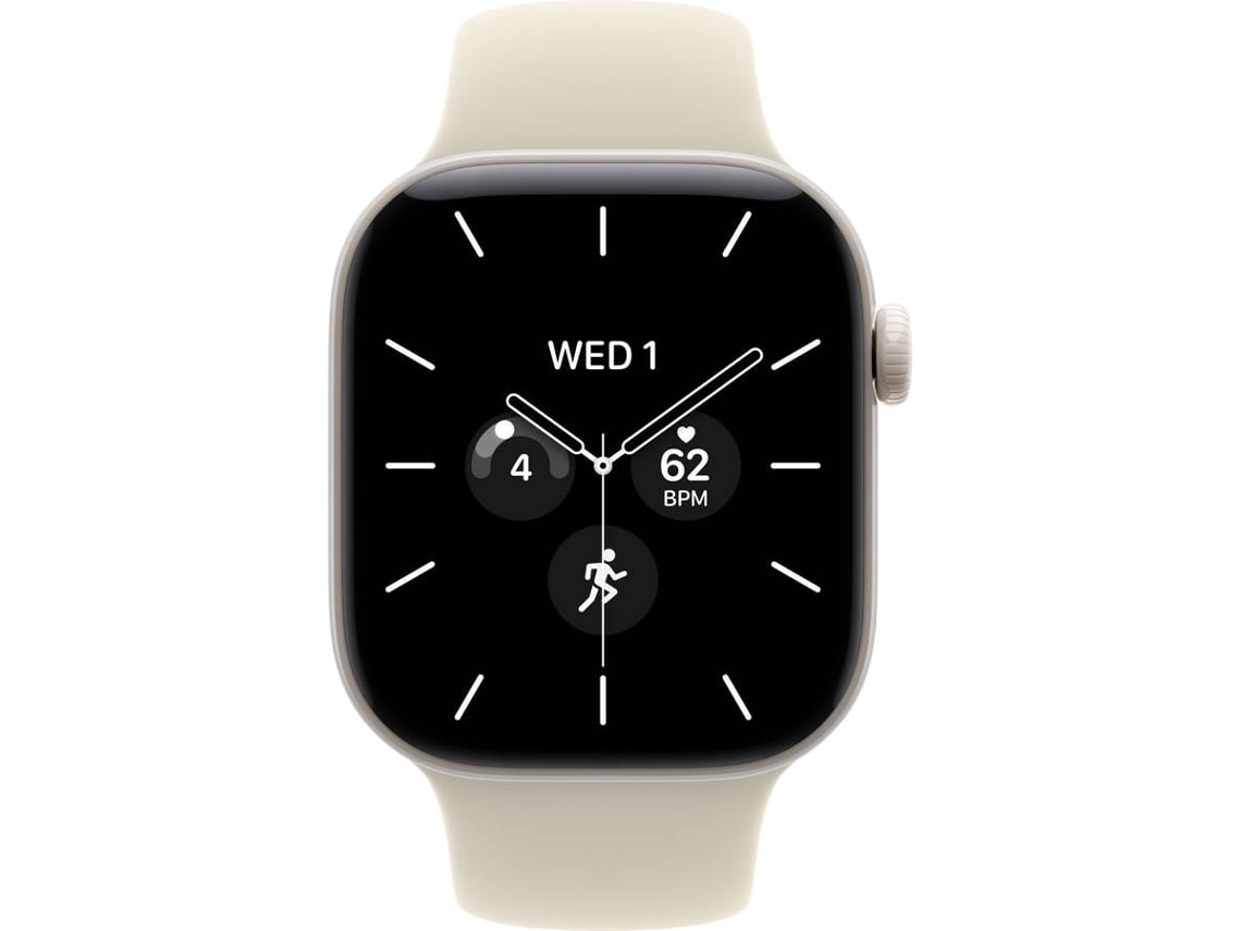 Apple Watch Series 12 GPS + Cellular 42mm Branco Pérola Cerâmica com Areia Sport Band