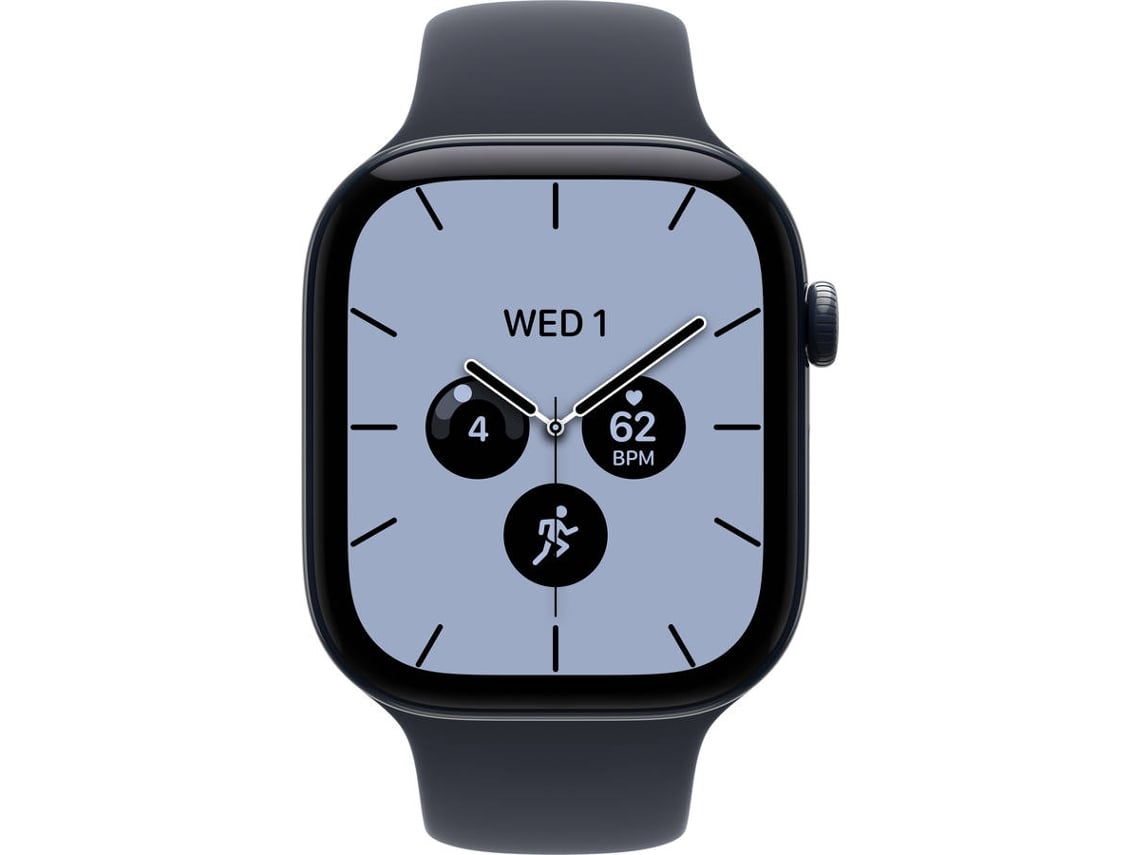 Apple Watch Series 12 GPS + Cellular 46mm Natural Titânio com Azul Navy Sport Band