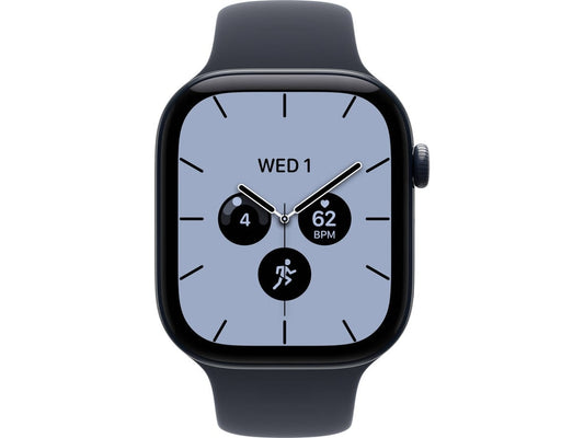 Apple Watch Series 12 GPS + Cellular 46mm Natural Titânio com Azul Navy Sport Band