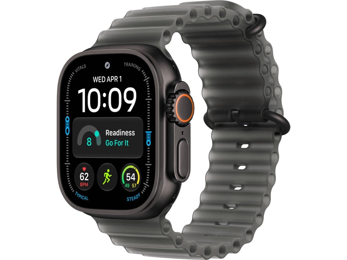 Apple Watch Ultra 4 GPS + Cellular 49mm Preto Titânio com Preto Translúcido Ocean Band