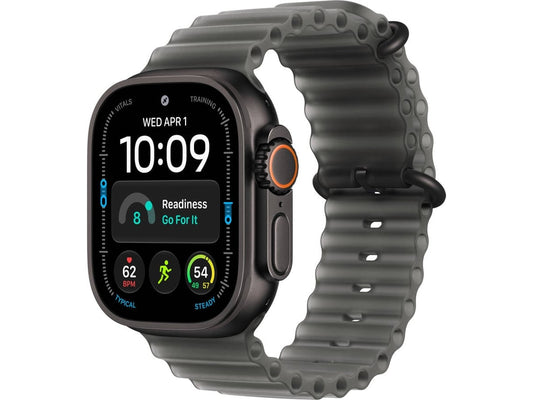 Apple Watch Ultra 4 GPS + Cellular 49mm Preto Titânio com Preto Translúcido Ocean Band