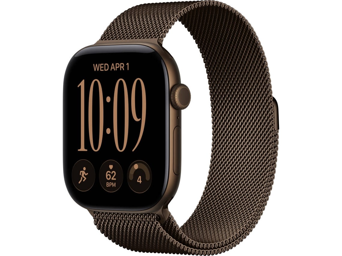 Apple Watch Series 12 GPS 46mm Bronze Escuro Alumínio com Bronze Escuro Milanese Loop
