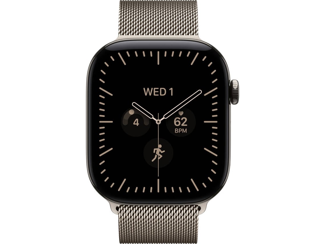 Apple Watch Series 12 GPS + Cellular 46mm Natural Titânio com Natural Milanese Loop