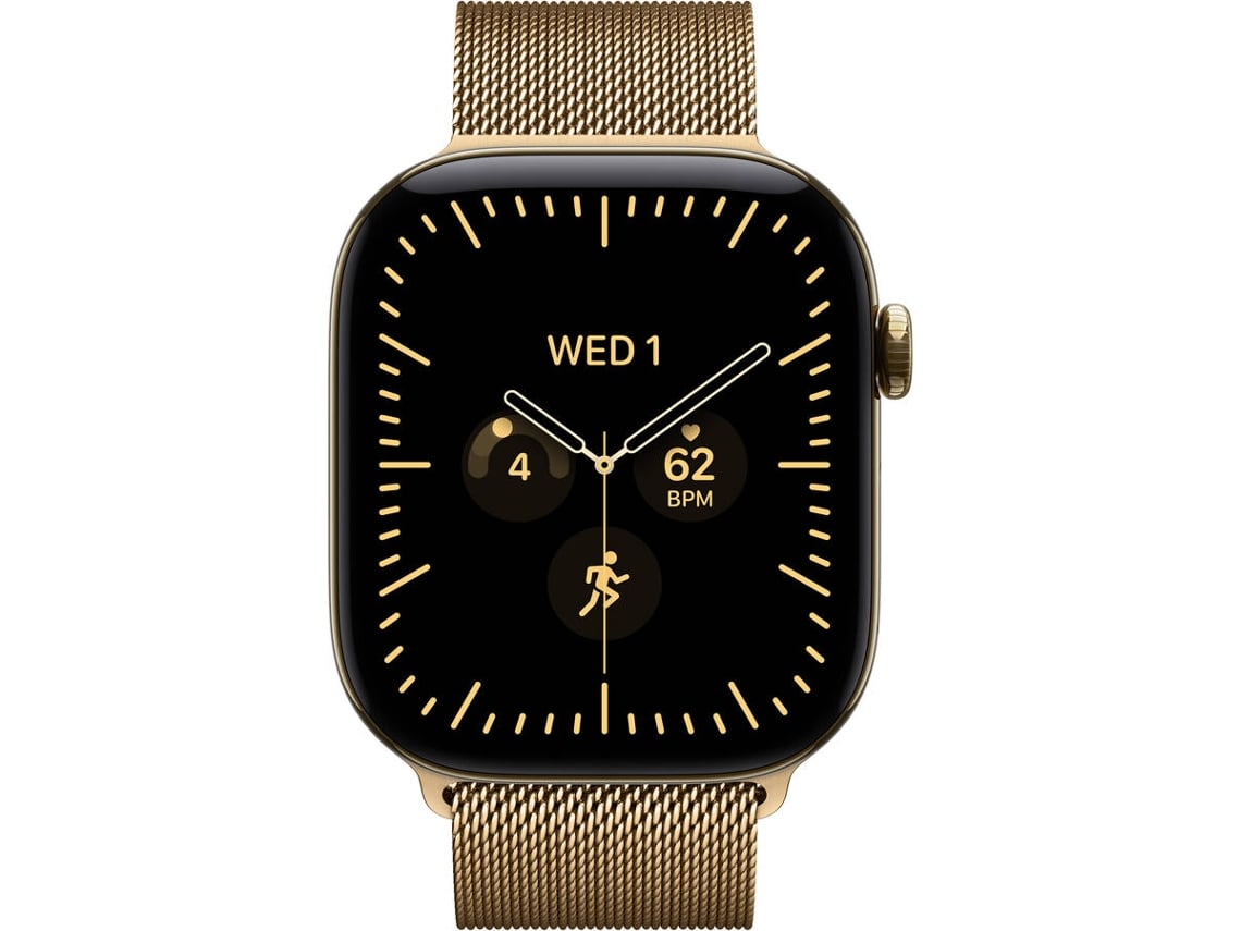 Apple Watch Series 12 GPS + Cellular 46mm Ouro Radiante Titânio com Ouro Radiante Milanese Loop