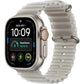 Apple Watch Ultra 4 GPS + Cellular 49mm Natural Titânio com Cinzento Translúcido Ocean Band