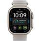 Apple Watch Ultra 4 GPS + Cellular 49mm Natural Titânio com Cinzento Translúcido Ocean Band
