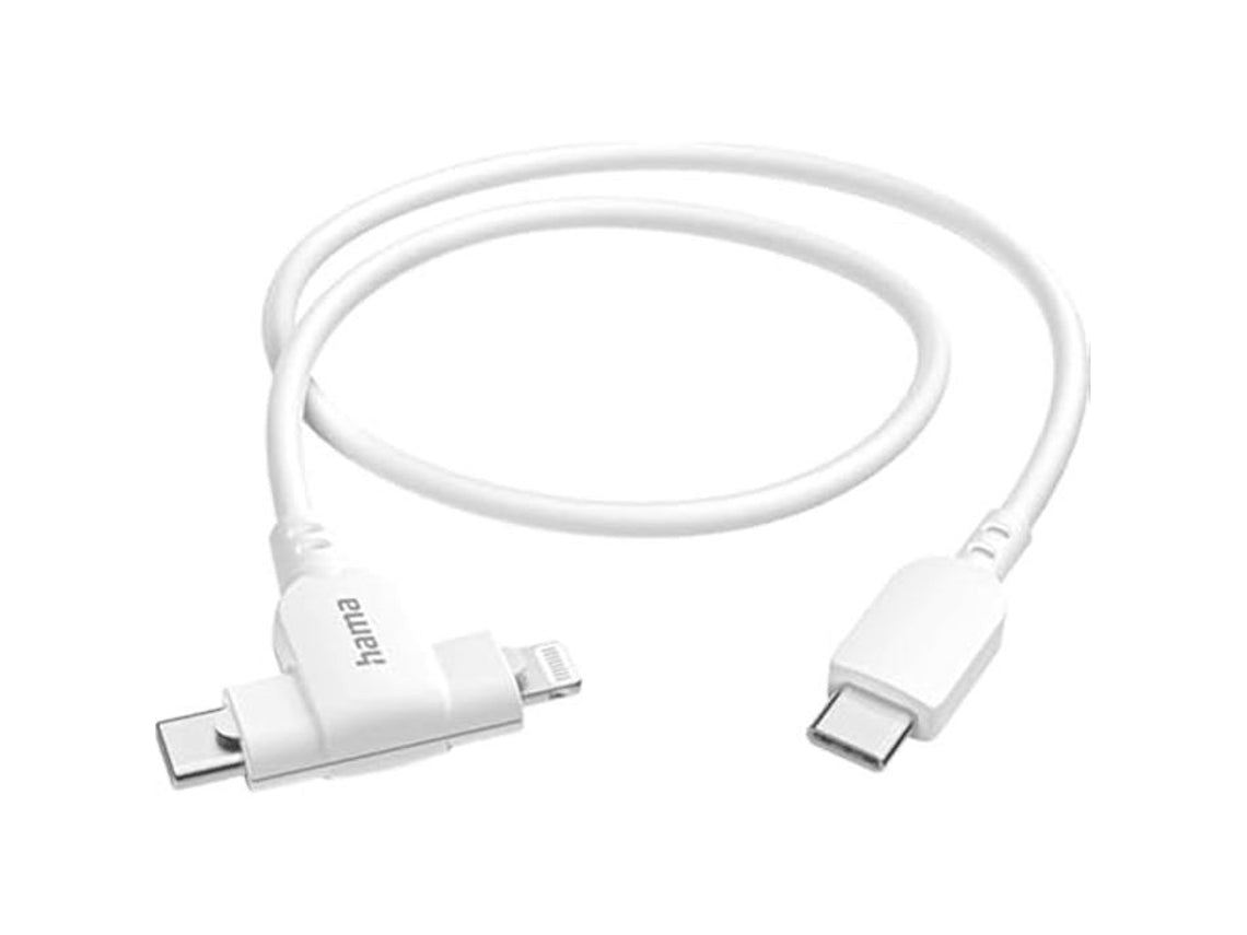 Hama 2 em 1 Cabo De Carga Usb C E Lightning Mfi 1,5 M