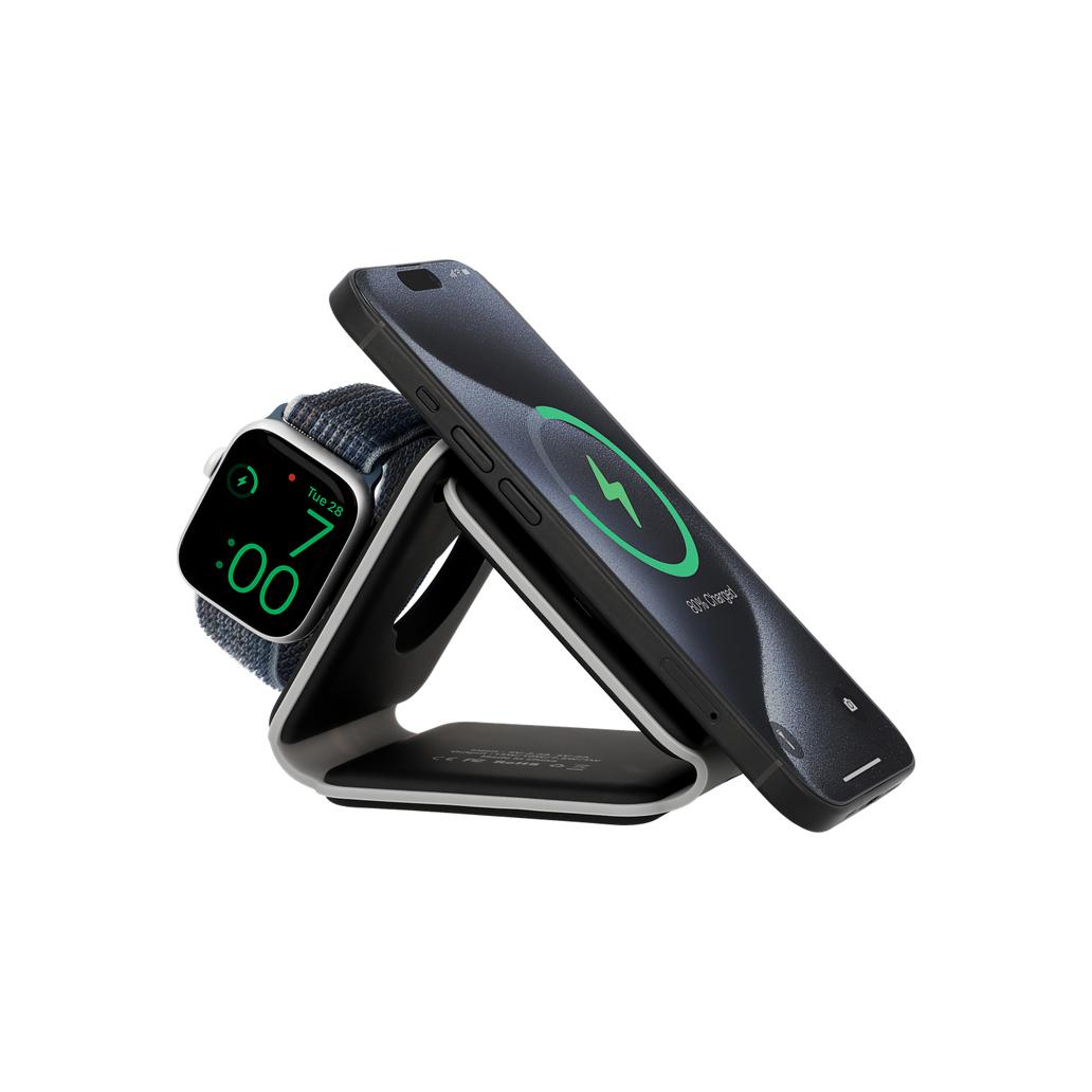 Just in Case Carregador Wireless 15W 3 em 1 Dobrável Preto