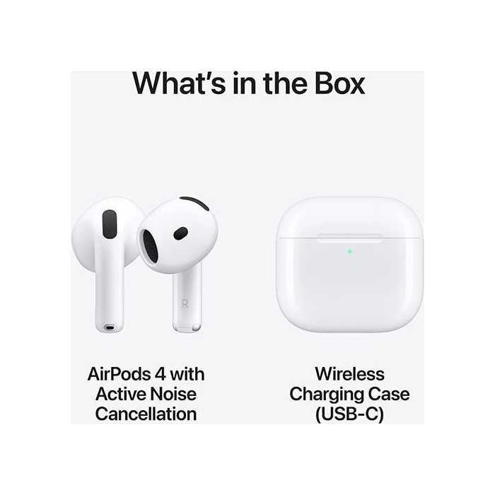 Apple AirPods 4 Wireless c/ Cancelamento Ativo de Ruído Apple