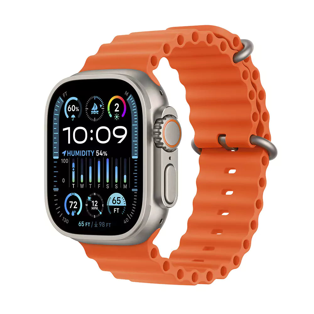 Apple Watch Ultra 2 GPS + Cellular 49mm Titânio c/ Bracelete Ocean Band Laranja