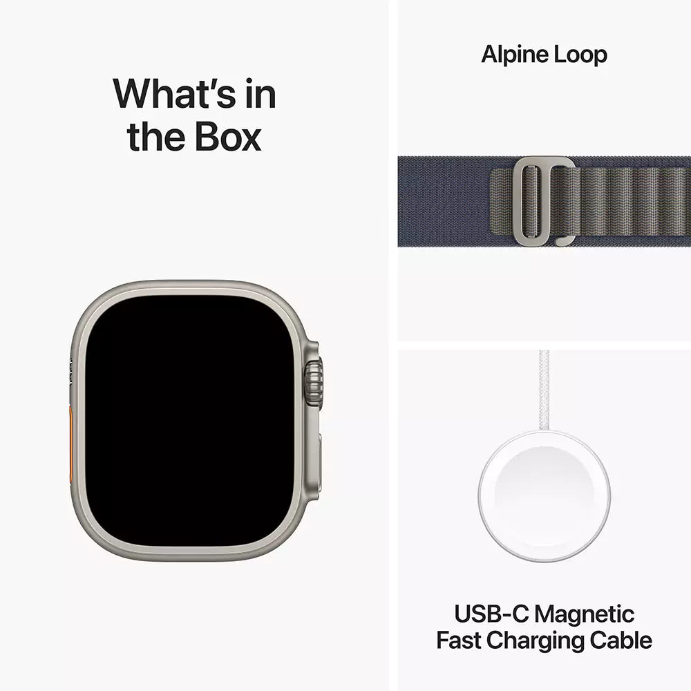 Apple Watch Ultra 2 GPS + Cellular 49mm Titânio c/ Loop Alpine Azul - Medium