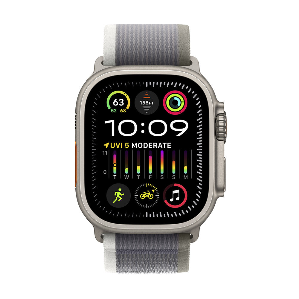Apple Watch Ultra 2 GPS + Cellular 49mm Titânio c/ Loop Trail Verde/Cinza - Small/Medium