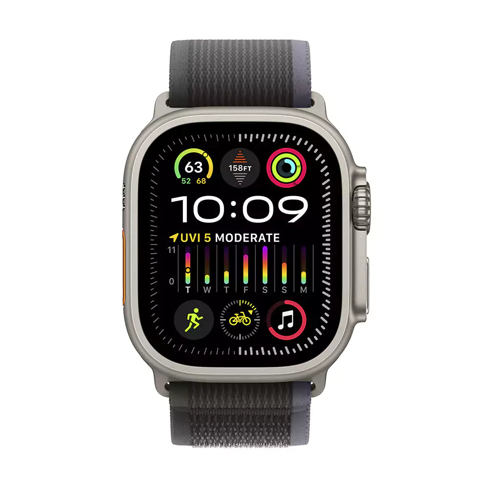 Apple Watch Ultra 2 GPS + Cellular 49mm Titânio c/ Loop Trail Azul/Preto - Small/Medium